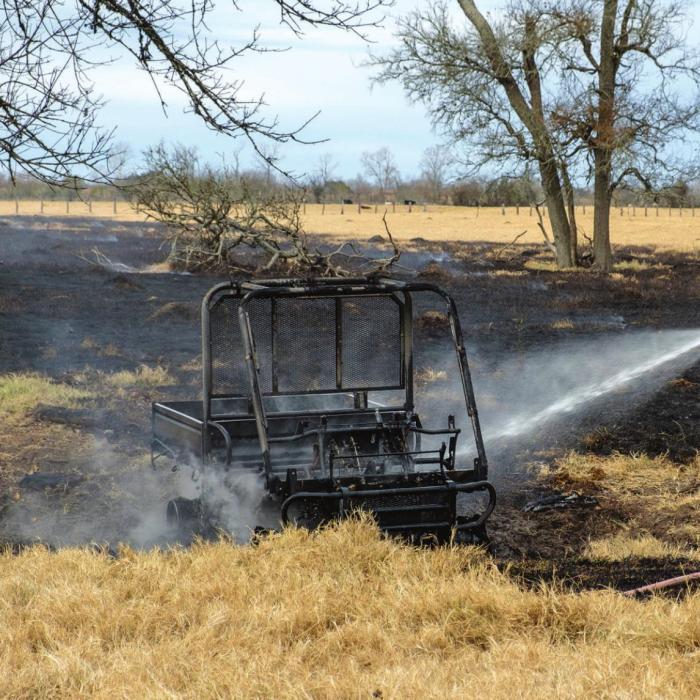 It’s Getting Dry: Fire Burns ATV & Two Acres