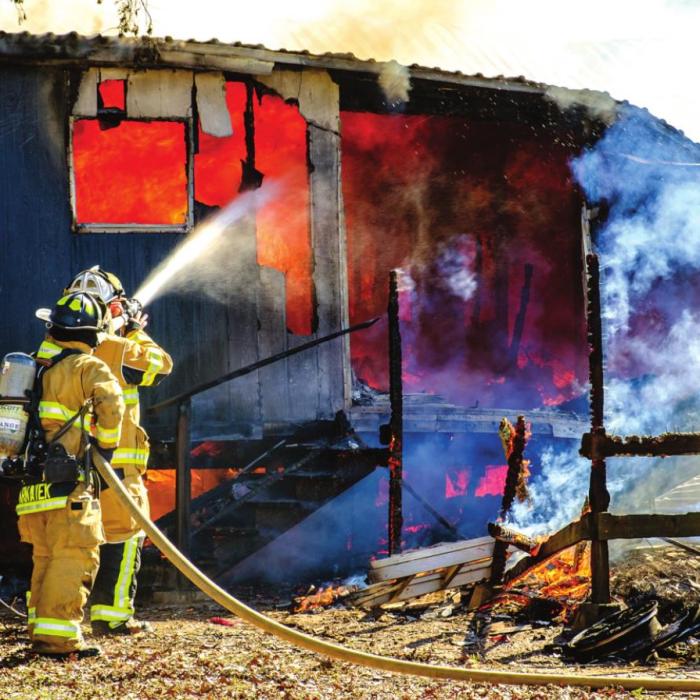 La Grange Fire Chief Frank Menefee said the fire started around the back porch (pictured above).