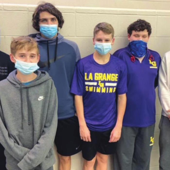 The La Grange Boys 400 Yard Freestyle Relay which inlcluded: Tret Cunningham, Gage Mihatsch, Cole Stork, Benjamin Swisher, Nathan Canell and Will Bundick.