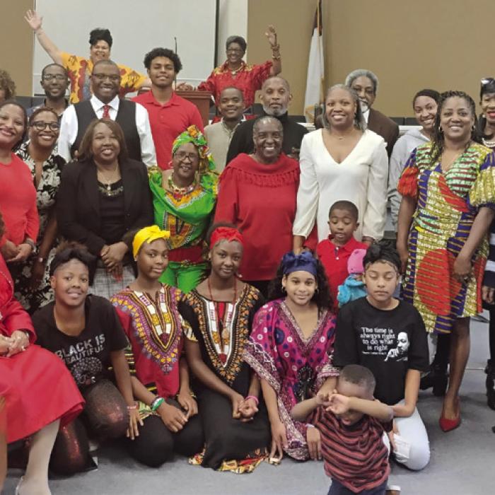 Pastor Louis Zachary, of New Bethel Missionary Baptist Church, has allocated time during each Sunday Worship Service in February to recognize Black achievements, past and present, in literature, fashion, medicine, war time, politics, science, education, inventions, music, entertainment, and sports to name a few. Here is a photo taken at a service two weeks ago.