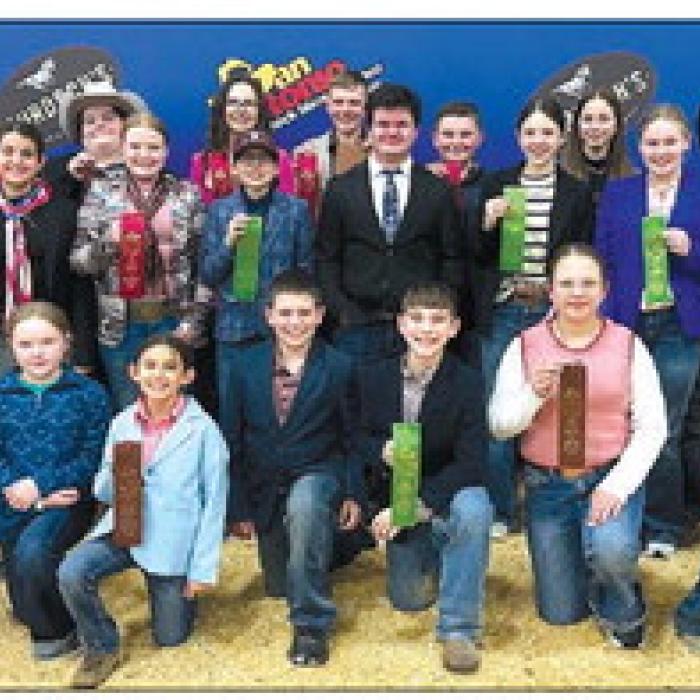 Pictured front from left: Joe Carrales, Abigale McBride, Emma Zweschper, Hudson Holub, Crockett Guenther, Kinley Kutac, Laramie Laake, and Coach Kaci Carrales. Middle row: Brealey Nieto, Adalyn Carrales, Kaisley Janecka, Tate Fritsch, Logan Poncik, Alexis Berckenhoff, Julia Melton, and Hunter Gabler Back Row: Coach JoJo Carrales, Rheagan Karisch, Rilan Karisch, Tatum Fritsch, Holden Holub, Abraham McBride, Addison Berckenhoff, and Dylan Zweschper.