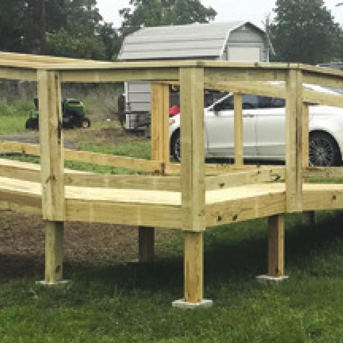 Ramp Volunteers Build in Round Top