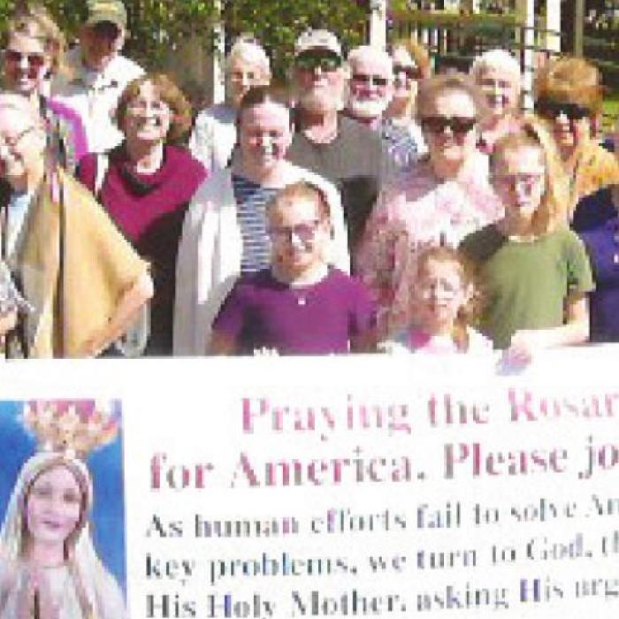 Fatima Rosary Rally Held At Gazebo