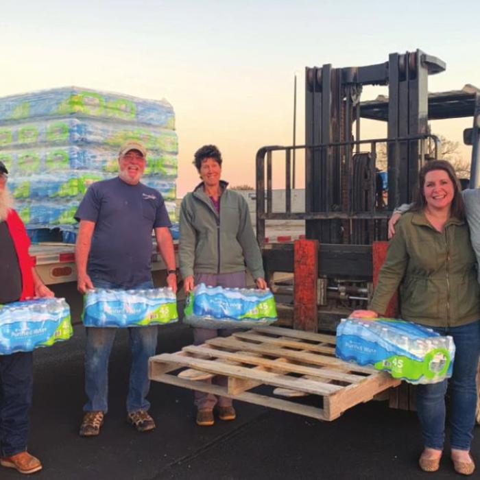 Water and Meals Arrive at the Airport