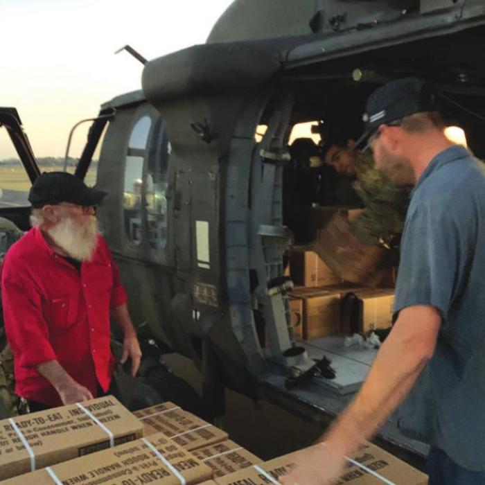 Water and Meals Arrive at the Airport