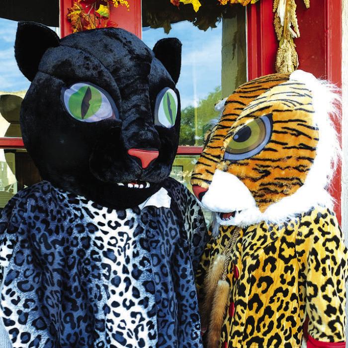 Mike and Lisa Corker at Heart Land Real Estate were impossible to recognize in their costumes.
