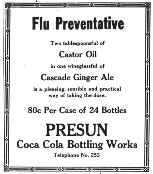Advertisement from the La Grange Journal in 1918.
