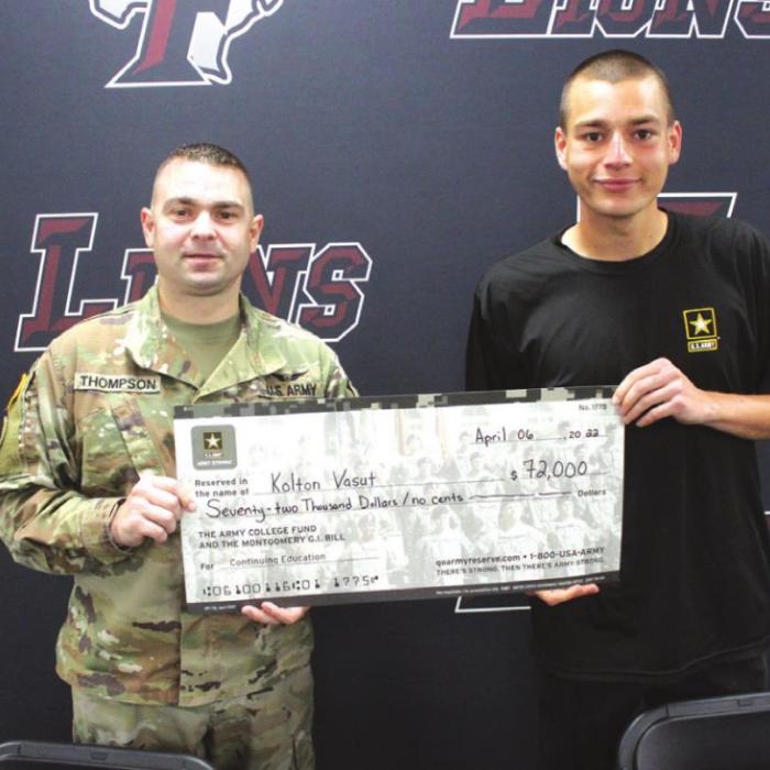 Vasut’s Army Enlistment Celebrated at Fayetteville