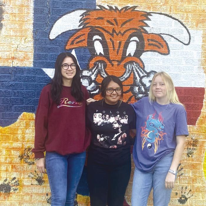Kassidy Kubala, Teagan Faith and Yahaira Guerrero were selected to the Texas A&amp;M Commerce Honor Band. Students are selected based on directors nomination and the students’ academics and musical accomplishments. This is the first time students have been selected for this ensemble. Students will travel to Commerce in November to rehearse and perform a concert on the campus of Texas A&amp;M Commerce. Pictured left to right; Senior Kassidy Kubala, Junior Yahaira Guerrero, and Senior Teagan Faith.