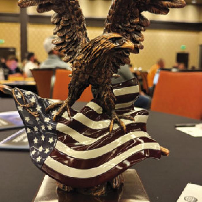 Fayette County Sheriff Keith Korenek reports that drug interdiction Sgt. Randy Thumann was recently recognized on April 16 for the largest cocaine seizure in 2023, of 220 pounds, at the Annual Blue Lightning Operations Center at the Gulf Coast HIDTA conference in Biloxi,