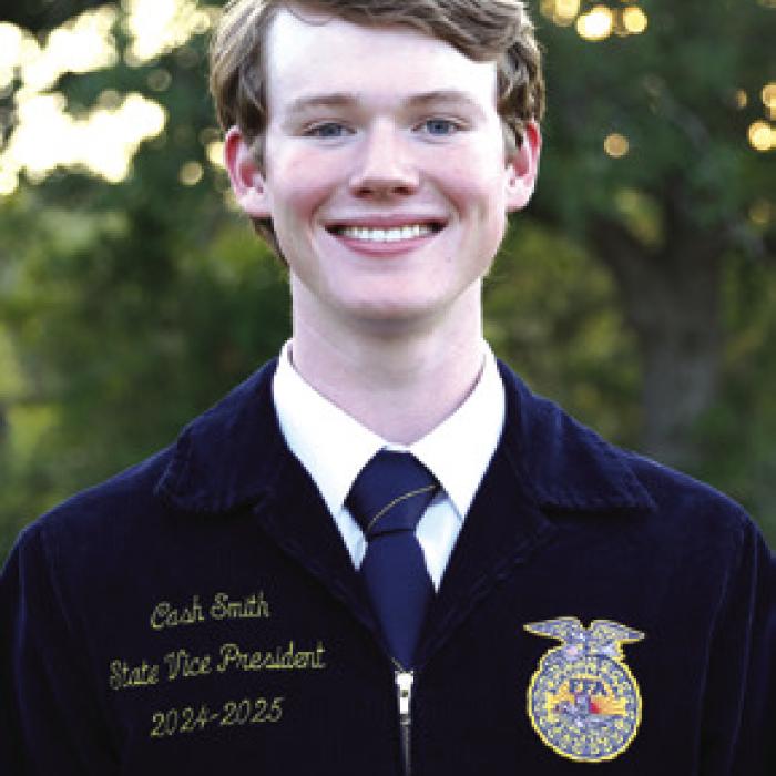Fayetteville High School grad and outgoing FFA Area XI Vice President Cash Smith.