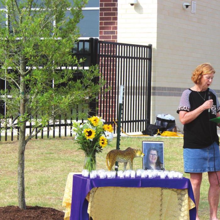 Tree Planted in Ellison’s Memory on La Grange ISD Playground