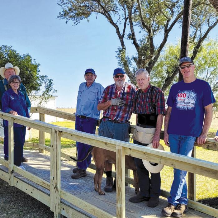 On Oct. 6, Texas Ramp Project volunteers built this 52-foot ramp on Holub Rd. north of Schulenburg.