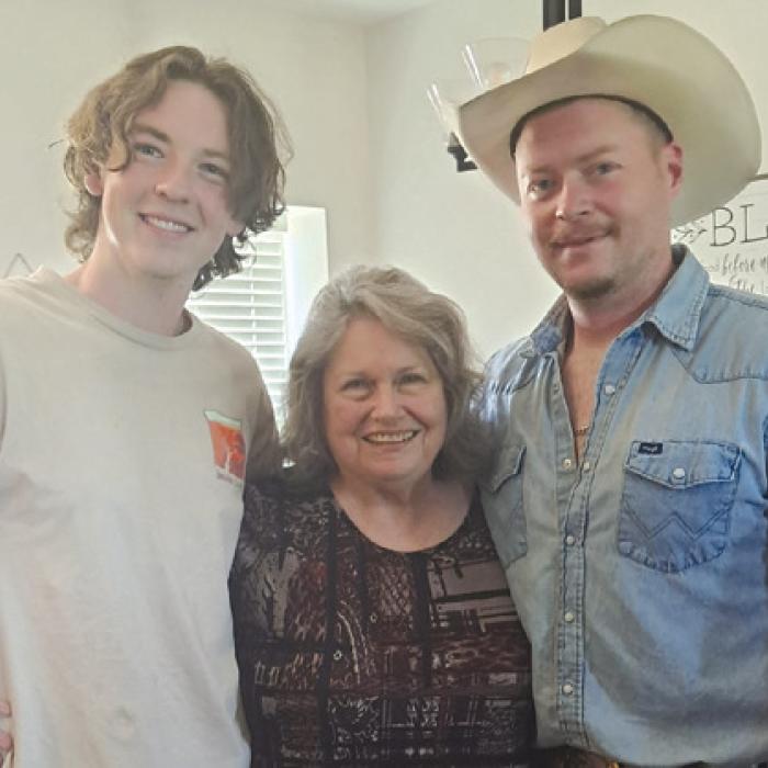 Roberta Gullick and her two grandsons Lance Liccioni and Lance Hasleloff.