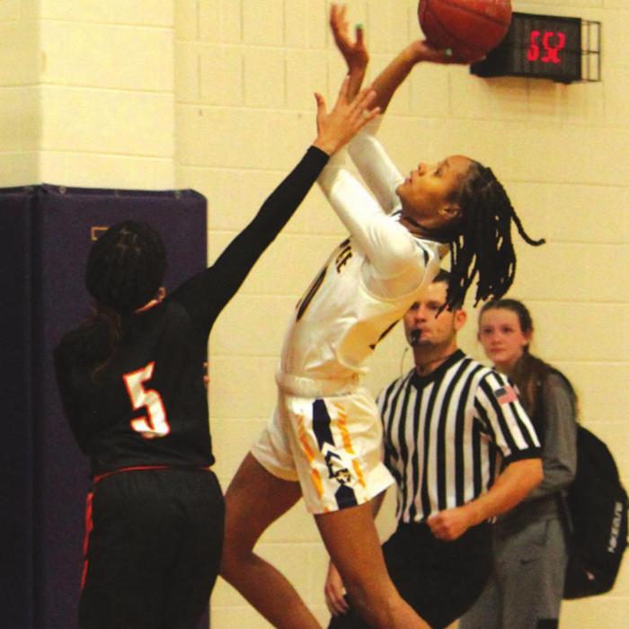 La Grange’s Aysia Grant scored a team-high 24 points Tuesday in a 53-point win over Smithville. Photo by Jeff Wick