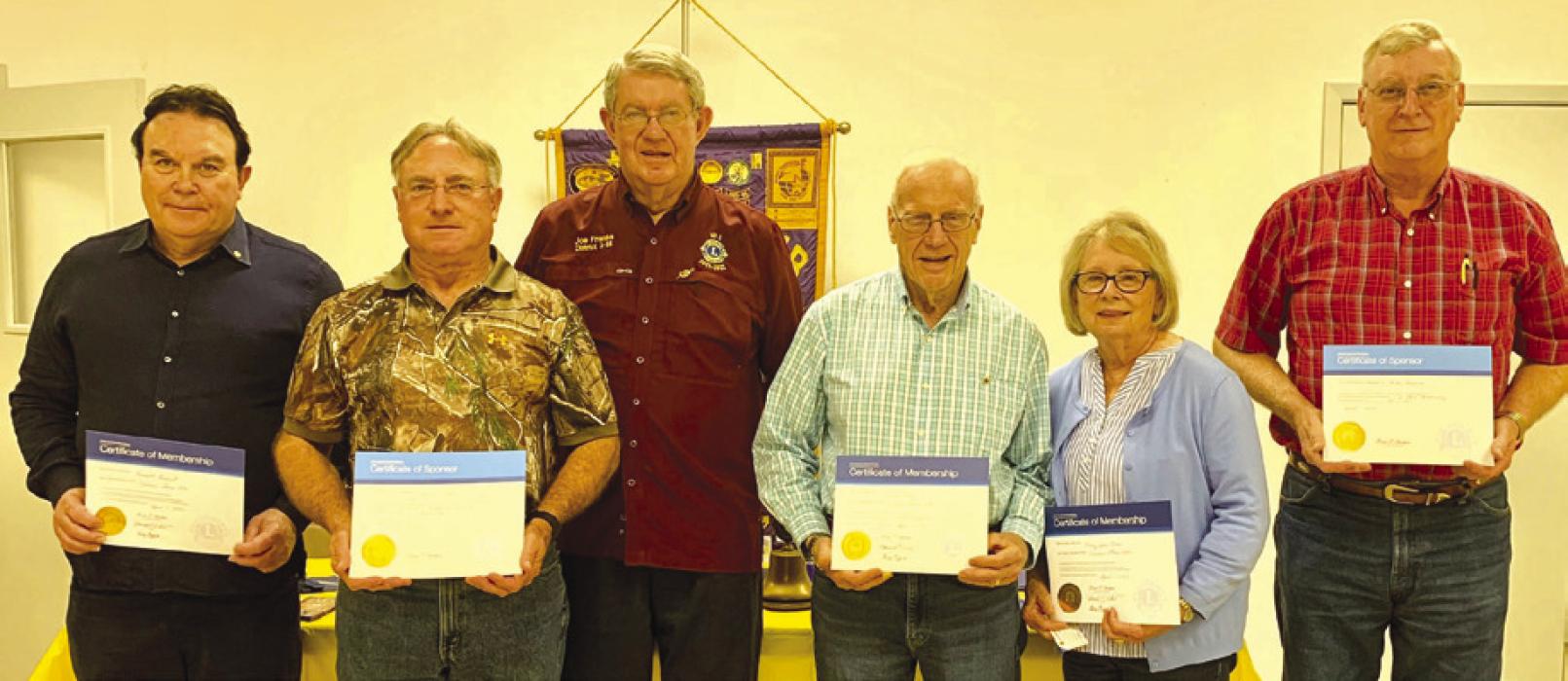 Carmine Lions Club Welcomes Four New Members