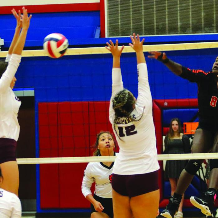 Jessalyn Gipson had a team-high 13 kills. Photos by Audrey Kristynik