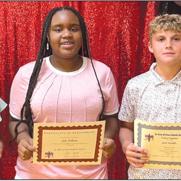St. Rose Catholic School End of Year Awards Presented