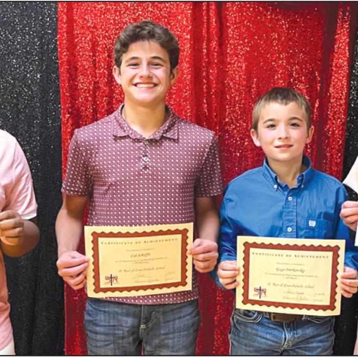 St. Rose Catholic School End of Year Awards Presented