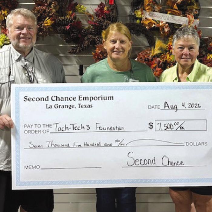 Second Chance Donates to Tach-Tech3