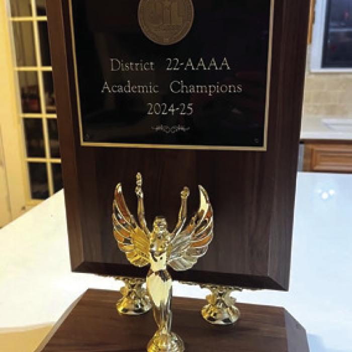 LHS won the District 22-4A UIL Academic Championship. Here’s the championship trophy they brought home Friday.