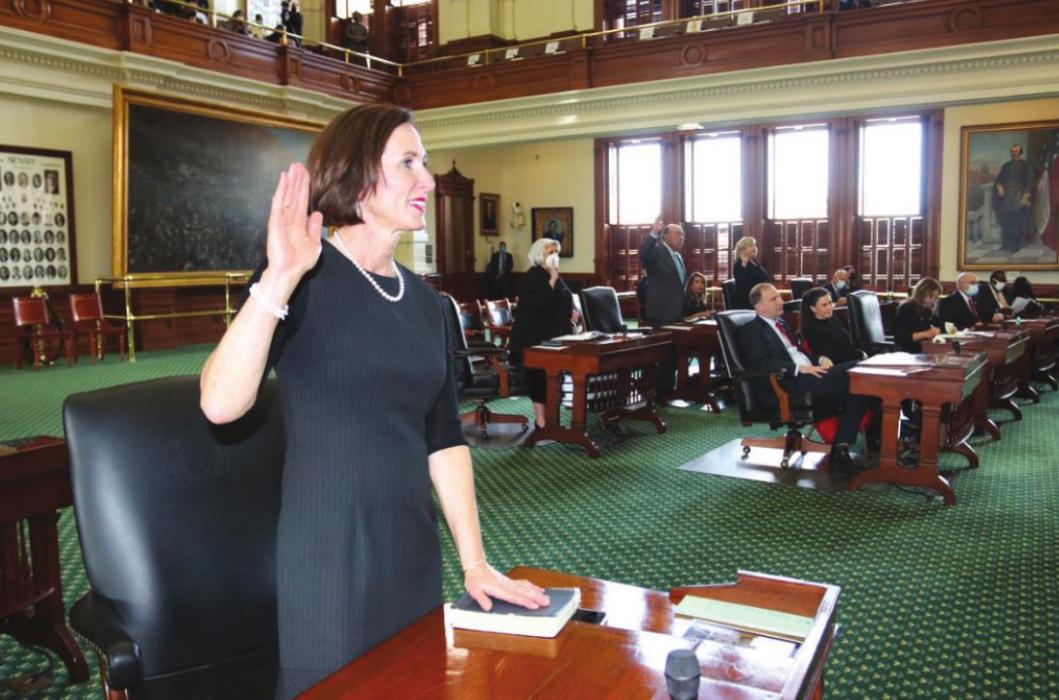 Senator Lois Kolkhorst took the Oath of Office last Tuesday.