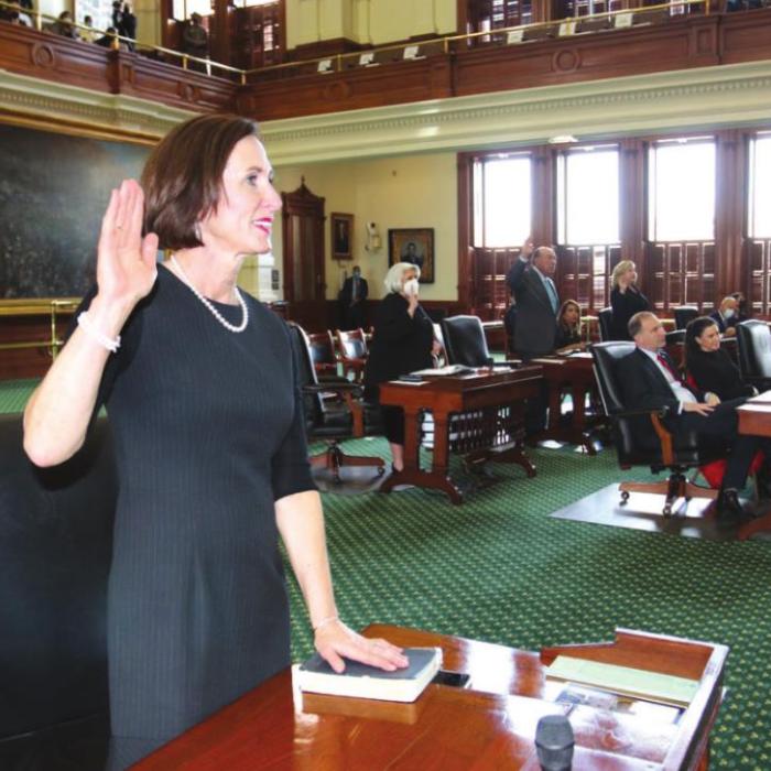 Senator Lois Kolkhorst took the Oath of Office last Tuesday.