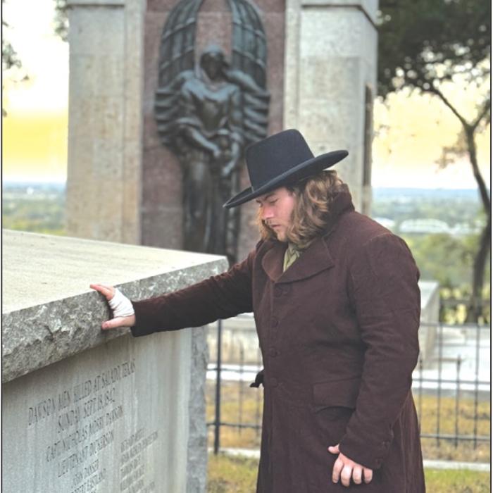 This year, FCCT actor Austin Williams will portray Captain William Eastland, a La Grange resident who took part in the infamous Black Bean Lottery in the 1840s. He is shown above last year when he portrayed Heinrich Kreische at the event.
