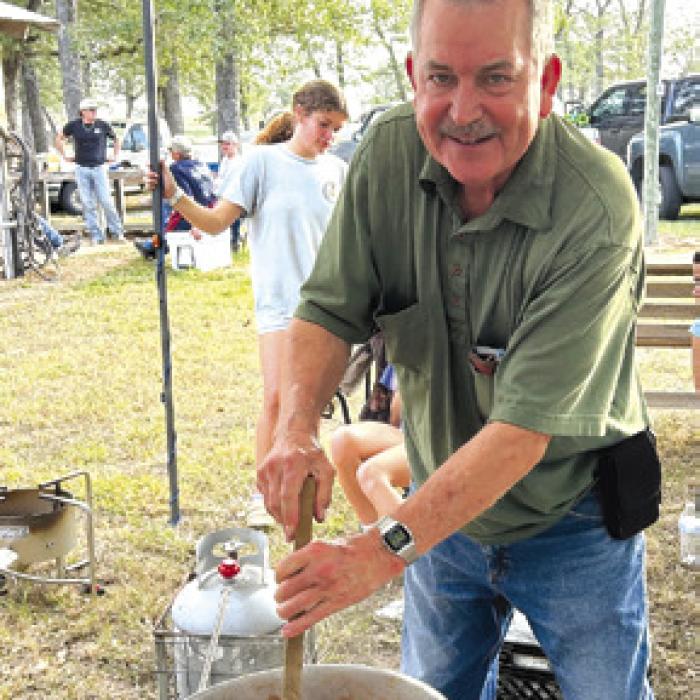 The men from Holy Cross in Warda were very busy making great BBQ and sauce at Sunday’s church picnic.