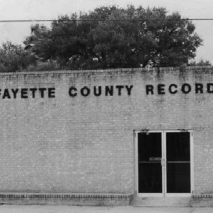 The Fayette County Record’s building was under construction 50 years ago. Photo courtesy of Fayette Heritage Museum and Archives