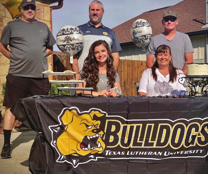 Here is a photo of her at her signing ceremony this weekend. Pictured (back, from left) are Coach Chris Westall, Coach Eric Amick, Father Doug Iannelli. Front row; Brenna Iannelli, and Mother Shay Iannelli.