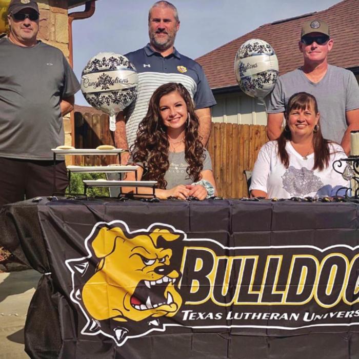 Here is a photo of her at her signing ceremony this weekend. Pictured (back, from left) are Coach Chris Westall, Coach Eric Amick, Father Doug Iannelli. Front row; Brenna Iannelli, and Mother Shay Iannelli.