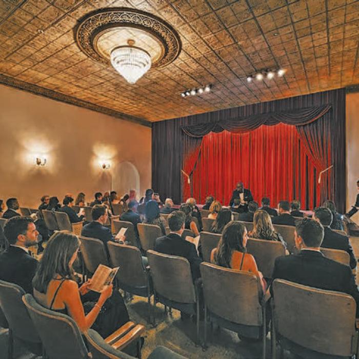 An artist’s rendering of the new inside of the downtown La Grange theatre.