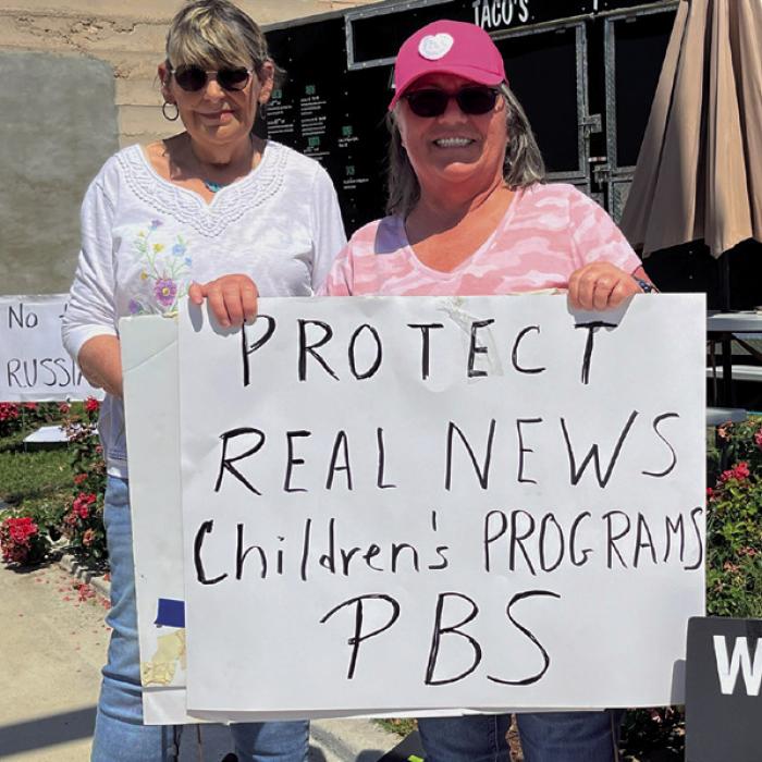 Patriotic Americans have brought their concerns about government issues to the La Grange Square for four weeks. The next rally is 3 p.m. Sunday, May 18, the Sunday after Mother’s Day. Photo by Virginia Leech