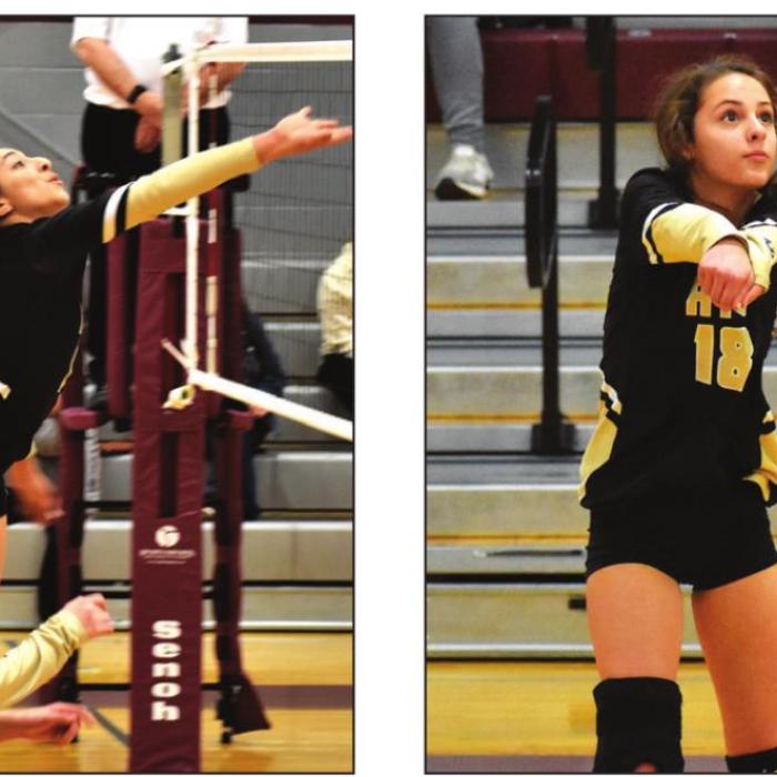 Round Top-Carmine’s Ilse Salinas (left) and Bayley Pitts (right) in Thursday’s playoff victory. Photos by Paul Kipp