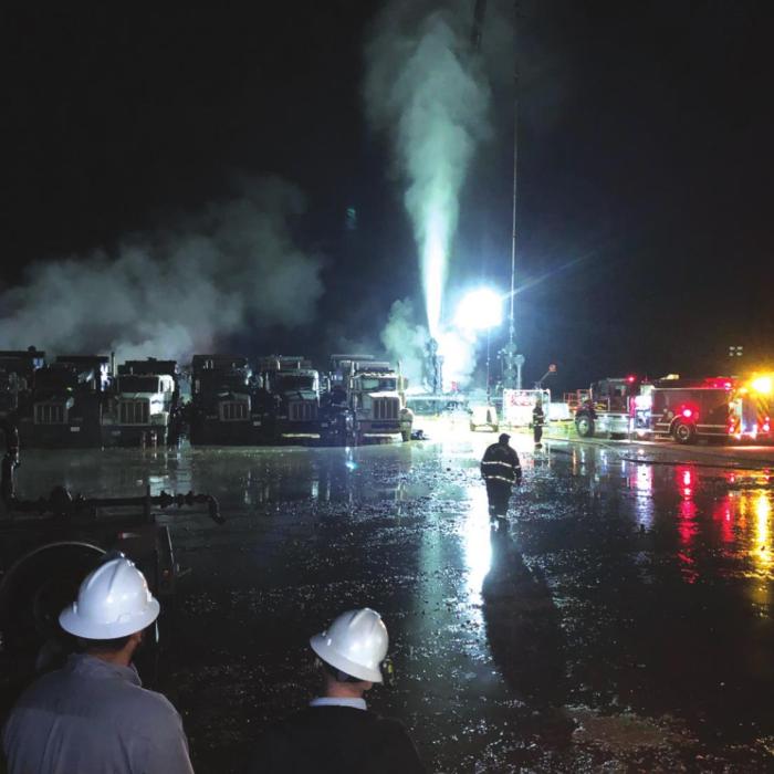 Natural Gas Leak At Well Site