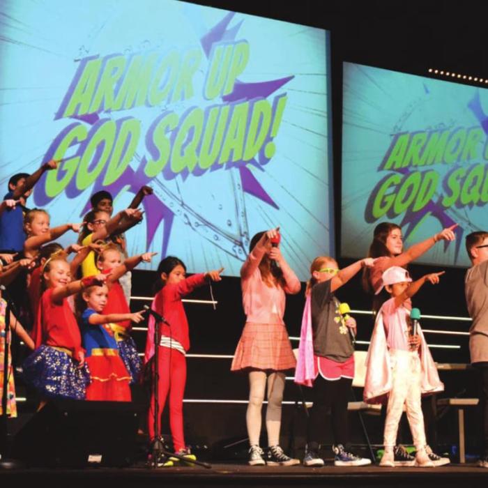 The entire Children’s Choir in action.