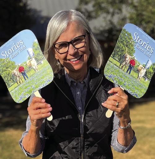 Elaine Thomas’s book release party for her “Stories I’ve Been Told Vol. 4.” will be held at the newspaper office (127 S Washington St. in La Grange) in conjunction with our 103rd anniversary party Friday. She and several of the local stars of the book will be here to visit. These commemorative fans Elaine is holding above, showing the book cover photo, will also be free to guests.