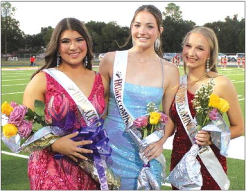 Shown here are the La Grange homecoming queen nominees, left to right, Teagan Branch (who won), Alyssa Liccioni and Jena Jobb.