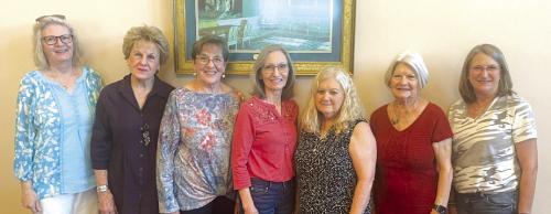 Fayette County CHS officers for 2025, from left: Directors Cathleen Noska, Adrienne Kobza, Carolyn Heinsohn; Secretary/Director Marilyn Cernoch; Treasurer Judy Beck; President Betty Danner; and Director Vera Wehring. Vice-President/Historian Phyllis Teykl and Director Barbara Eilert were unable to attend.