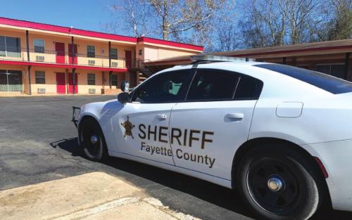 The Fayette County Sheriff’s Department on scene at Wednesday’s arrest.