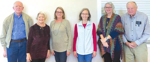The Fayette County Chapter of the Czech Heritage Society of Texas installed chapter officers for 2022. Pictured left to right: are Treasurer Alfred Ermis, President Betty Danner, Secretary Vera Wehring; Director Marilyn Cernoch, Director Cathleen Noska and Director Johnny Polasek. Not pictured are Vice-President Elizabeth Ripple and Directors Adrienne Kobza, Carolyn Heinsohn and Joe Ripple.