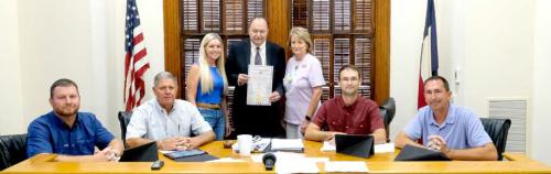 September Proclaimed Childhood Cancer Awareness Month/ Gold Ribbon Placed on Oak