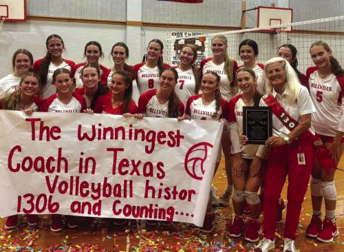 Bellville High’s Susan Brewer Becomes the Winningest Volleyball Coach in Texas History