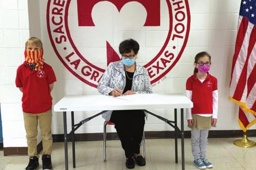 La Grange Mayor Janet Moerbe proclaimed Jan. 30-Feb. 5 as Catholic Schools Week.