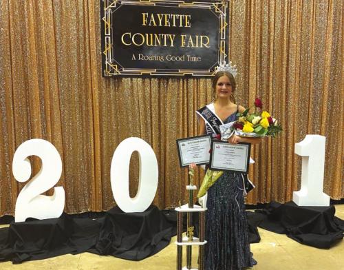 Charlee Wessels was crowned 2021 Fayette County Fair Queen.