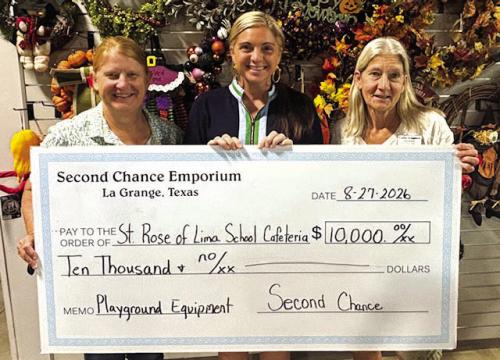 	Second Chance Donates to St. Rose of Lima, League of Women Voters of South Central Texas