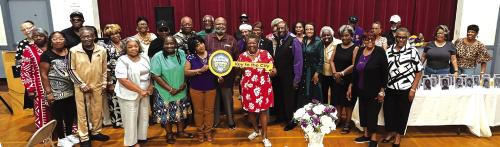 Alumni of Randolph School in La Grange, which was closed in 1965, were presented the Key to the City by La Grange Mayor Jan Dockery during a special program Saturday to unveil a new Texas State Historic Marker at the school. Photos by Jeff Wick