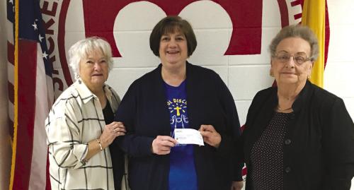 The Fayetteville KJZT St. Anne’s Society No. 10 recently made a donation to Sacred Heart School. Pictured are Rose Rohde-KJZT, LaDonna Voelkel-Sacred Heart School Principal, and Helen Weid-KJZT.