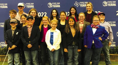 Fayette County 4-H members who participated in the State Fair of Texas Livestock Judging Contest.